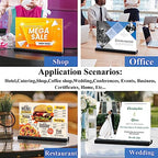 Acrylic Sign Holder 11x8.5 '' Horizontal T-Shaped Clear Double-Sided Table Menu Stands Plastic Picture Frames Display Desktop Display Holders for Wedding Table,Restaurant Signs,Office, Store,6 Pack - size: Horizontal 6 Pack 8.5x11