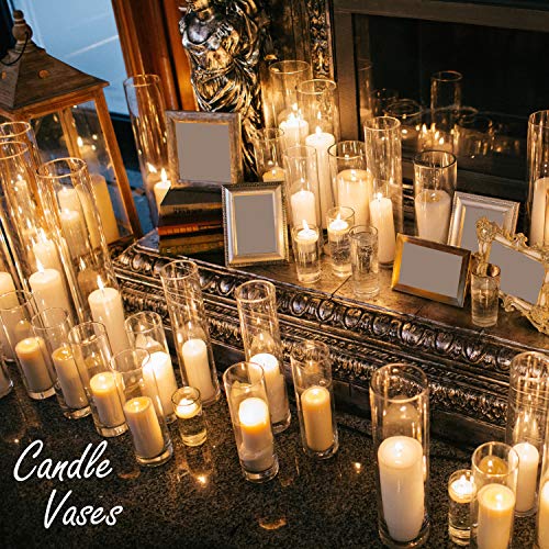 CYS EXCEL Cylinder Clear Glass Vase (H:40" D:6") | Multiple Size Choices Glass Flower Vase Centerpieces | Hurricane Floating Candle Holder Vase, (GCY122/40) - size: H-40" D-6"