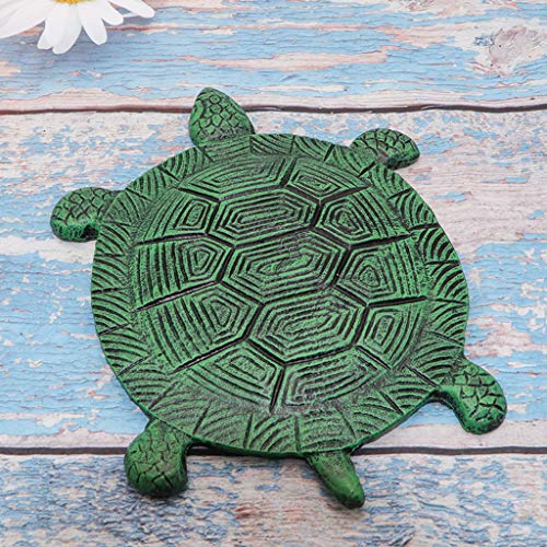MDLUU Tortoise Stepping Stone, Cast Iron Flagstone, Decorative Turtle Stepping Stone for Lawn, Yard, Garden Walk Way, 13.3"×10.2" - size: Turtle(13.3" x 10.2")