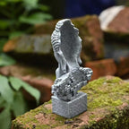 livelyfish Meditating Buddha Statue Zen Garden Statues Sandstone Thinker Buddha Sculpture Figurine for Fish Tank Aquarium Home Decorations, Gift (D) - size: D