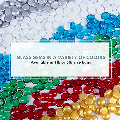 Galashield Flat Glass Marbles for Vases Red Glass Gems Beads Pebbles Vase Filler (1 LB, Approx. 105 PCS) - color: Red, size: 1 LB