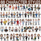 Personalized Figurine Custom Cartoon Portrait Sculpture from Photo, Desktop Decor Plaque with Profession Design, Unique Gift for Birthday Christmas Anniversary