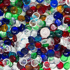 Galashield Flat Glass Marbles for Vases Multi Mix Glass Gems Beads Pebbles Vase Filler (5 LBS, Approx. 540 PCS) - color: Multi Mix, size: 5 LBS