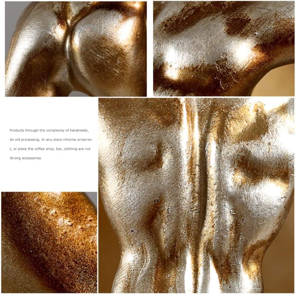 Book Ends, Decorative Heavy Duty Bookends Golden Resin Sculptural Bookend Sets Study Room Living