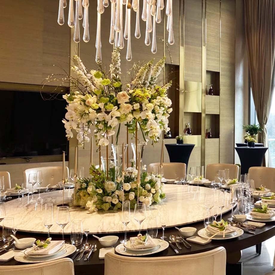 31.5inch 2 pcs Column Vases Gold Centerpieces for Table Metal Flower Stand Gold Wedding Centerpieces for Tables Party Floral Stands for Flowers - size: 31.5 Inches - 2 pcs
