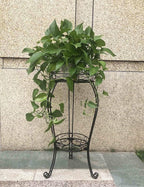 28.4 inches Tall Metal Plant Stand 11.8 Dia for Indoor or Outdoor use,2 Tier Heavy Duty Flower Pot Stand Rack 11.8 inches Diameter Holds Big Heavy Plants,Black (28.4 INCHES TALL) - size: 28.4 INCHES TALL